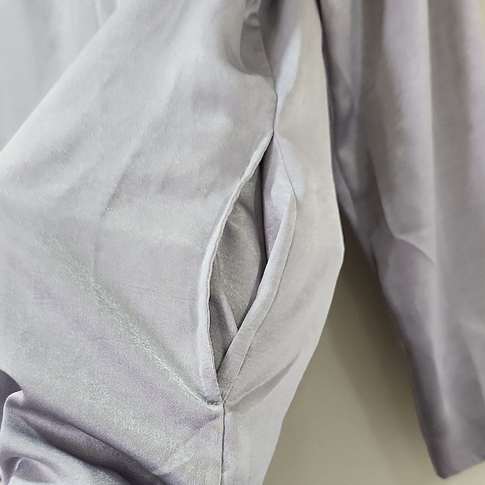Chic Women's Gray Long Sleeve Blouse - Picture 8 of 11